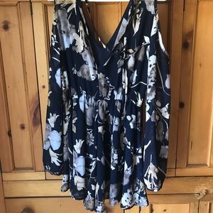 Super cute open shoulder long sleeve romper